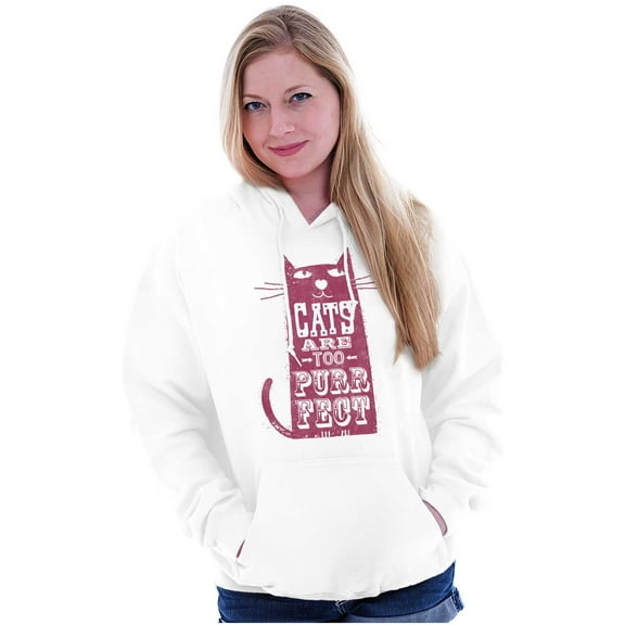 Cats are Purrfect Cute Kitty Lovers Women Plus Size Graphic Pullover Hoodie Brisco Brands 4X