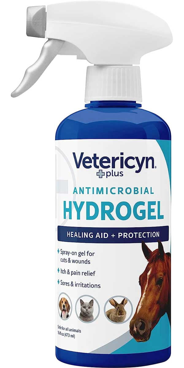 Cats dogs horses rabbits Antimicrobial thicker, gel form of the Wound