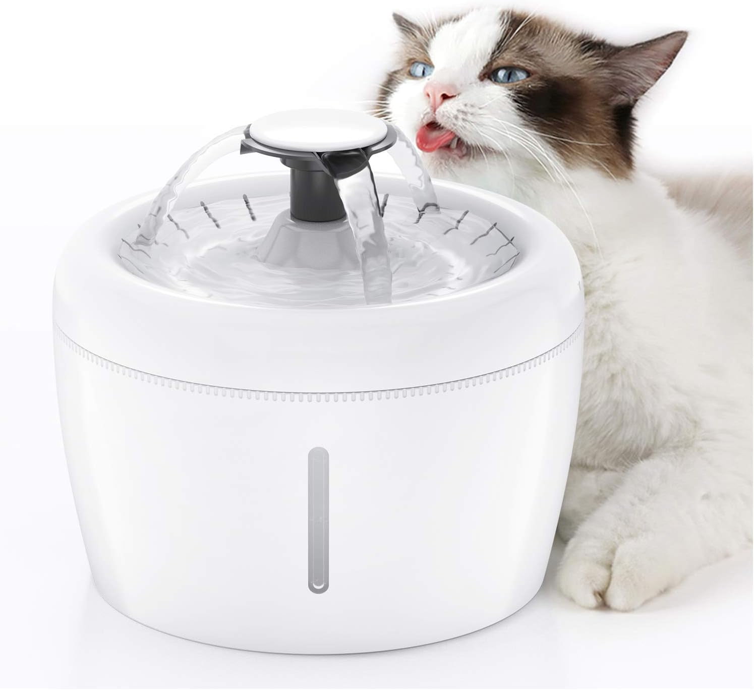 Cats Drinking Fountain, 2.5l Water Dispenser For Cats With Water Level 