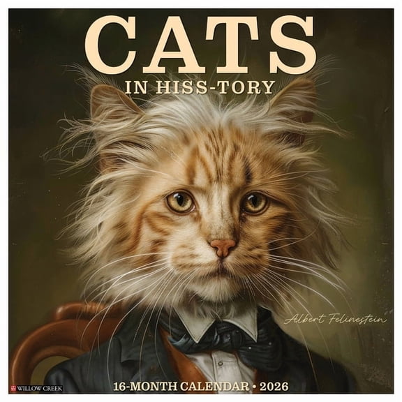 Cats in Hiss-Tory 2026 Wall Calendar, (Paperback)