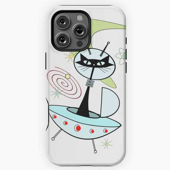 Cats in Space MCM Atomic Cat Phone Case for iPhone 16 15 14 13 12 11 Pro Max M5909389