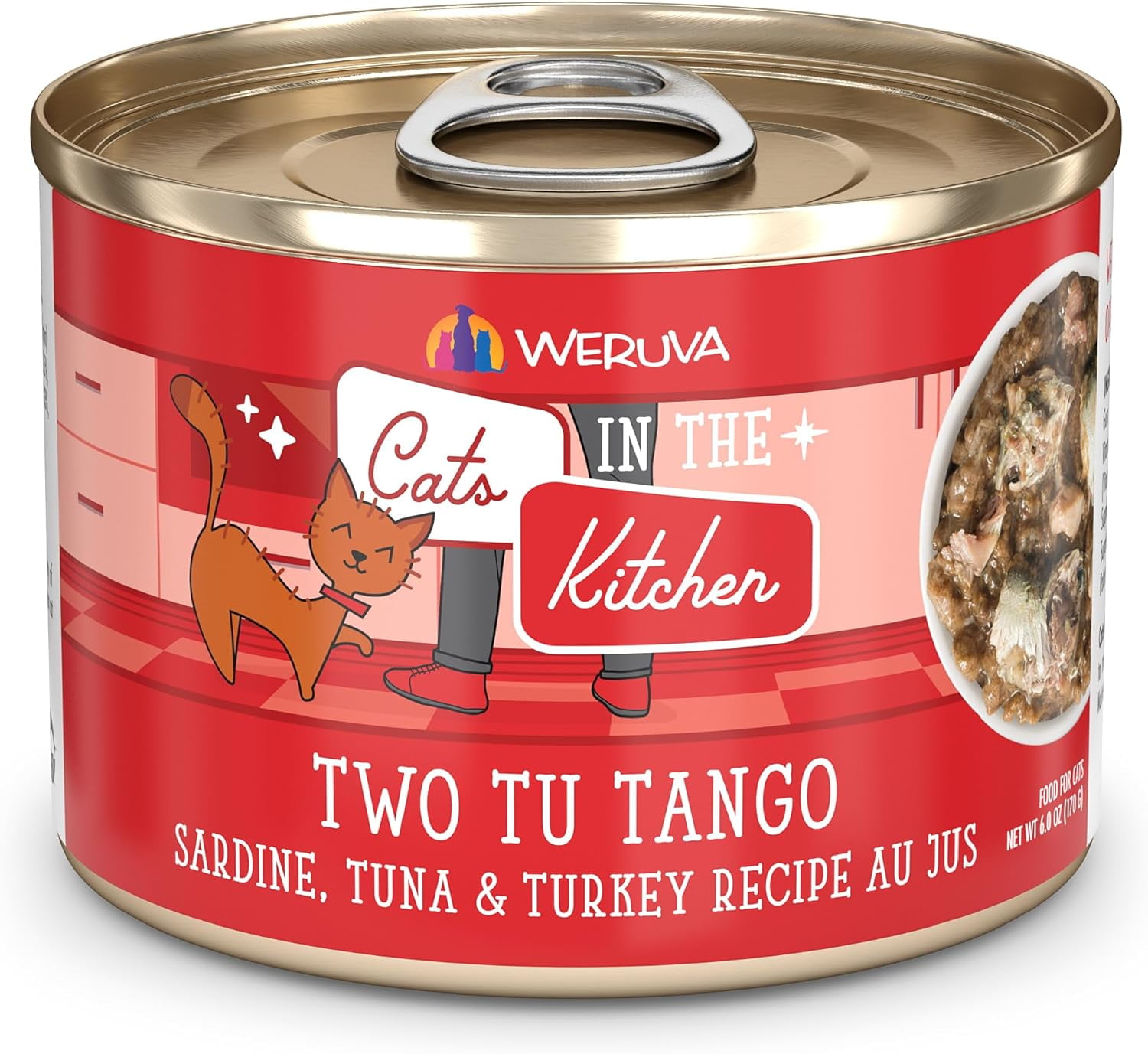 Cats in The Kitchen, Two Tu Tango with Sardine, Tuna & Turkey Au Jus