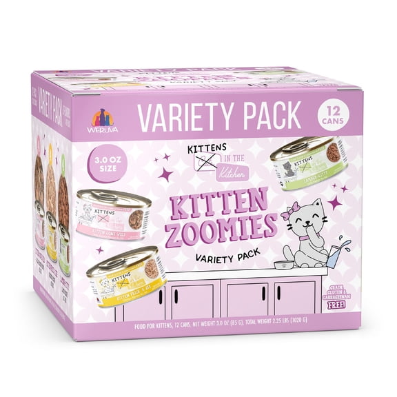 Cats in the Kitchen Kitten Zoomies Variety Pack Wet Cat Food 3 oz. Count of 12