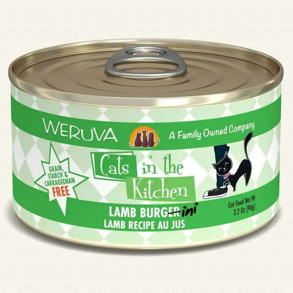 Cats in the Kitchen Lamb Burger-ini Lamb Recipe Au Jus Wet Cat Food Can, 3.2-oz