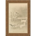 thumbnail image 1 of Cats race 24x18 Gold Ornate Wood Framed Canvas Art by Theophile Steinlen, 1 of 2
