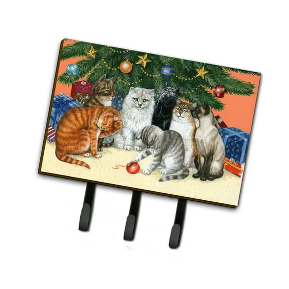 Cats under the Christmas Tree Leash or Key Holder