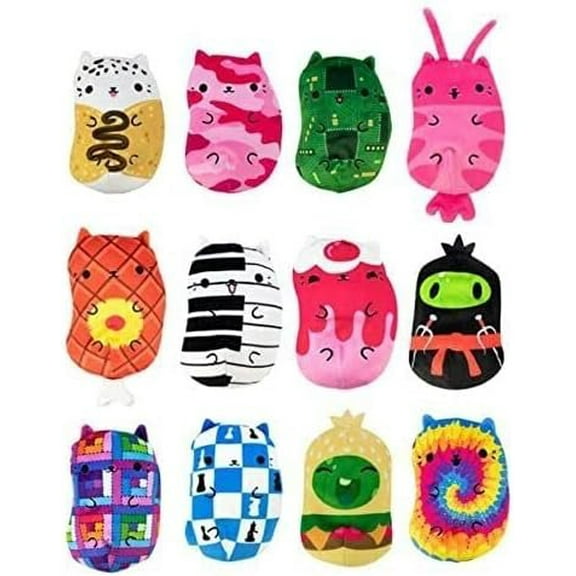 Cats vs Pickles - Chonks - 12pk Mystery Bags - 6" Squishy Bean-Filled Plushies! Great for Stocking Stuffers, Advent Calendars, for Kids, Boys, & Girls.