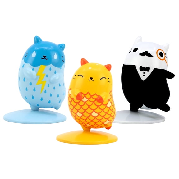 Cats vs Pickles Collectible Mini Figurine 3-Pack | Plastic 3 Mini Figures