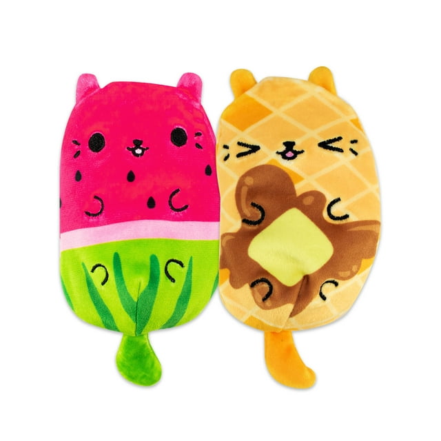 Cats vs Pickles WaterMeowLon & Waffles 2Pack 4" Cute Cuddly