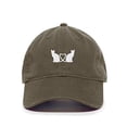 thumbnail image 1 of Cats with Heart Baseball Cap Embroidered Cotton Adjustable Dad Hat Olive, 1 of 1