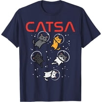Catsa Cat Astronauts Funny Kitten Space Unisex T-Shirt for Men Women Kids Toddler