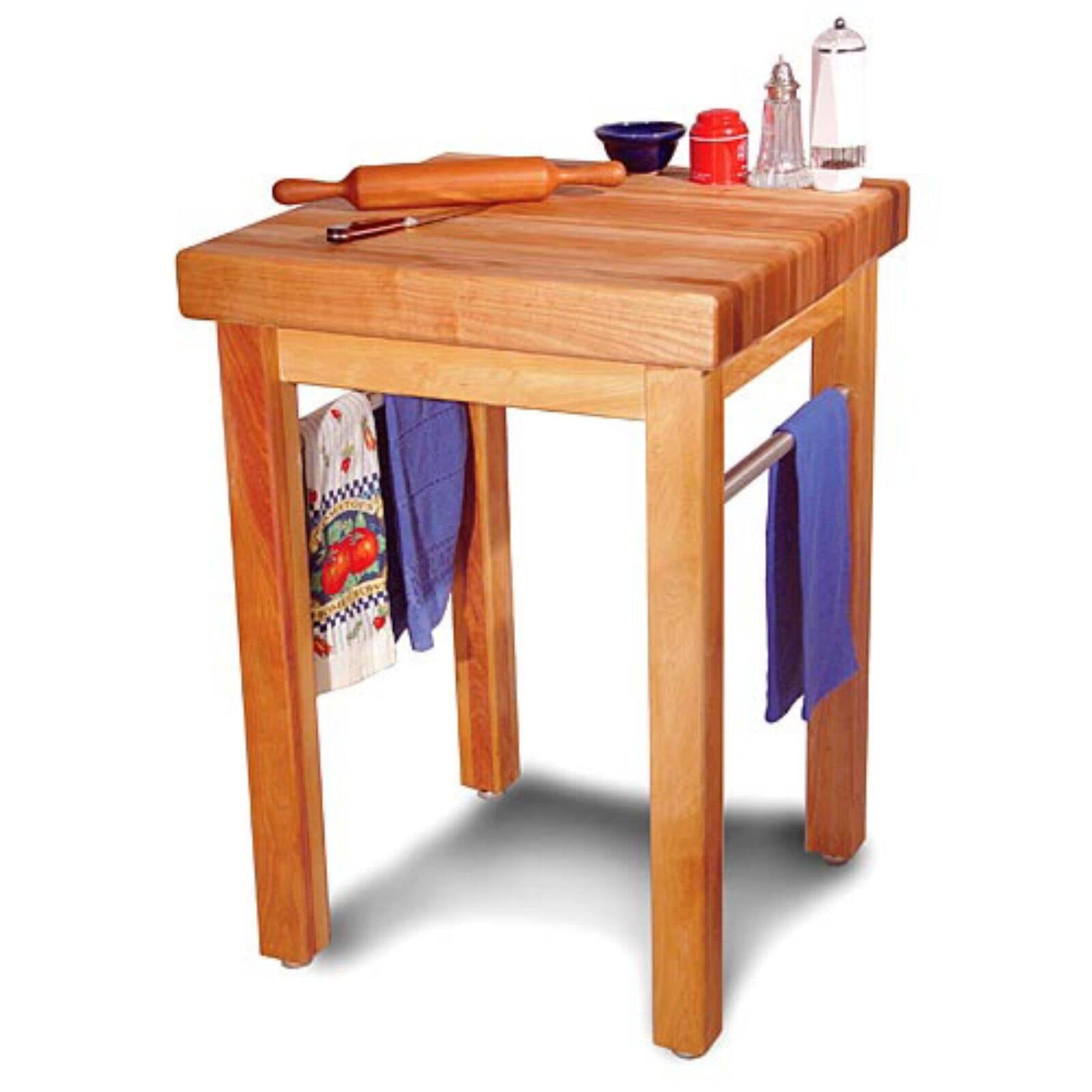 Square butcher block table deals