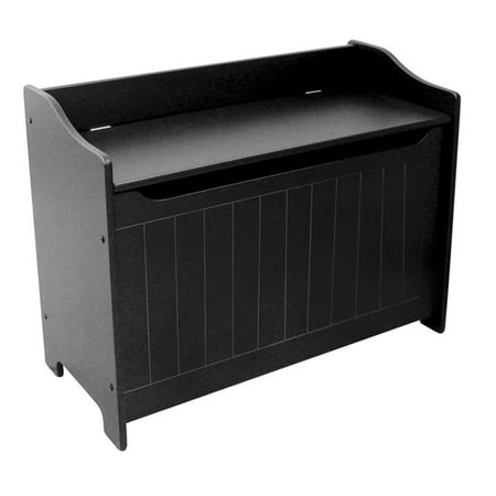 Catskill Craftsmen Transitional Wooden Storage Bench in Black