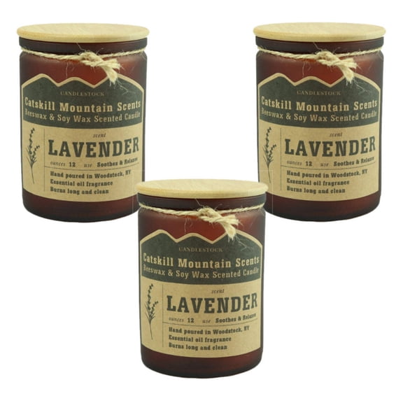 Catskill Mountain Beeswax And Soy Wax Scented Jar Candle Sets