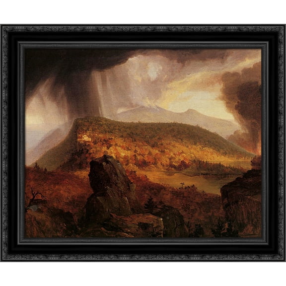 Catskill Mountain House: The Four Elements 23x20 Black Ornate Wood Framed Canvas Art by Cole, Thomas