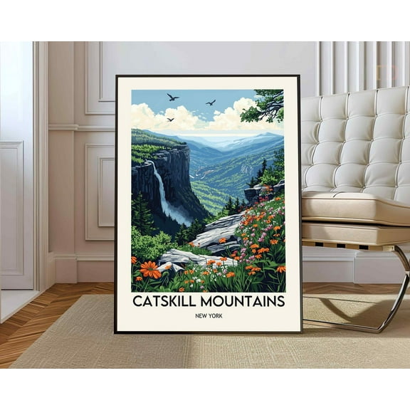 Catskill Mountains Travel Poster, Catskill Mountainscatskill Mountains Poster Print, Catskill Photo, Catskill Mountains New York, Wall Art, Modern Wall Decor, 8x12 UNFRAMED