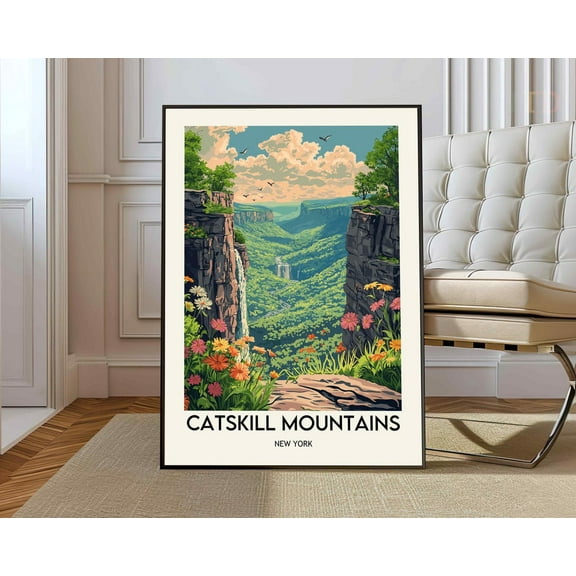 Catskill Mountains Travel Poster, Catskill Mountainscatskill Mountains Poster Print, Catskill Photo, Catskill Mountains New York, Wall Art, Modern Wall Decor, 8x12 UNFRAMED