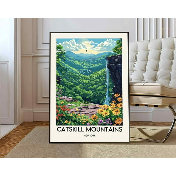 Catskill Mountains Travel Poster, Catskill Mountainscatskill Mountains Poster Print, Catskill Photo, Catskill Mountains New York, Wall Art, Modern Wall Decor, 8x12 UNFRAMED