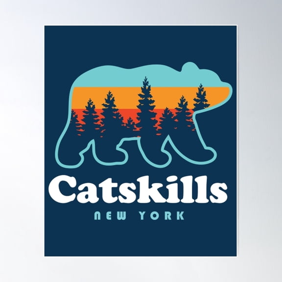 Catskills Poster Wall Art, Modern Wall Decor For Living Room Bedroom, 12x18 UNFRAMED