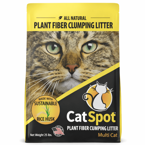 Catspot All Natural Plant Fiber Clumping Cat Litter, Chemical Free, Lightweight