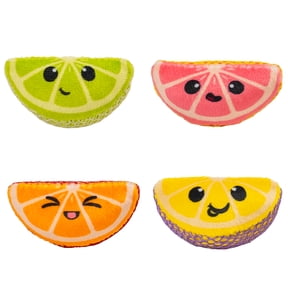 Catstages Dental Fruit Wedges Catnip Chew Toys, 4 Pack, Multicolored
