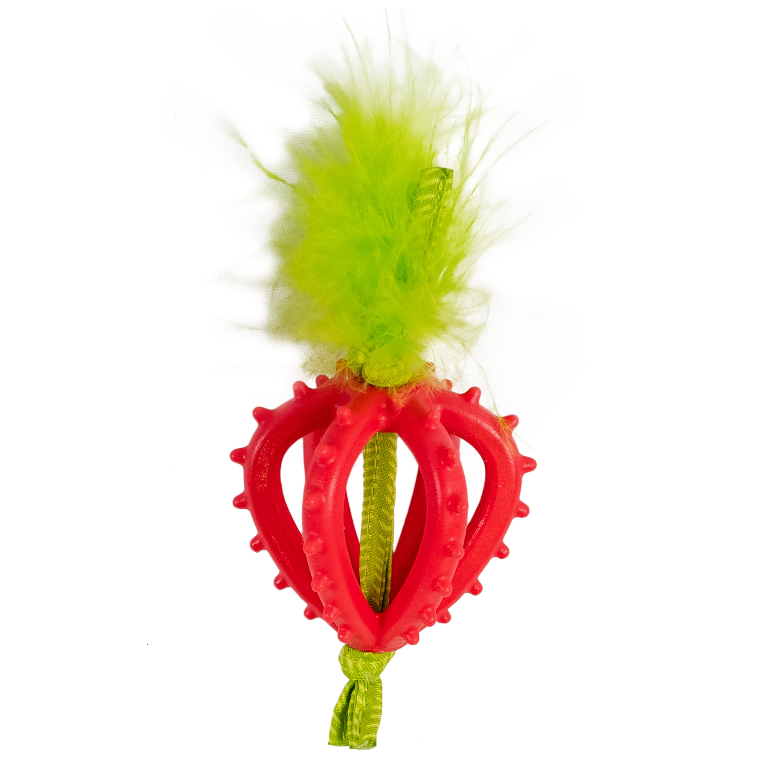 Catstages Dental Strawberry Teether, Soft Cat Chew Toy with Catnip Oil Coating, Pink