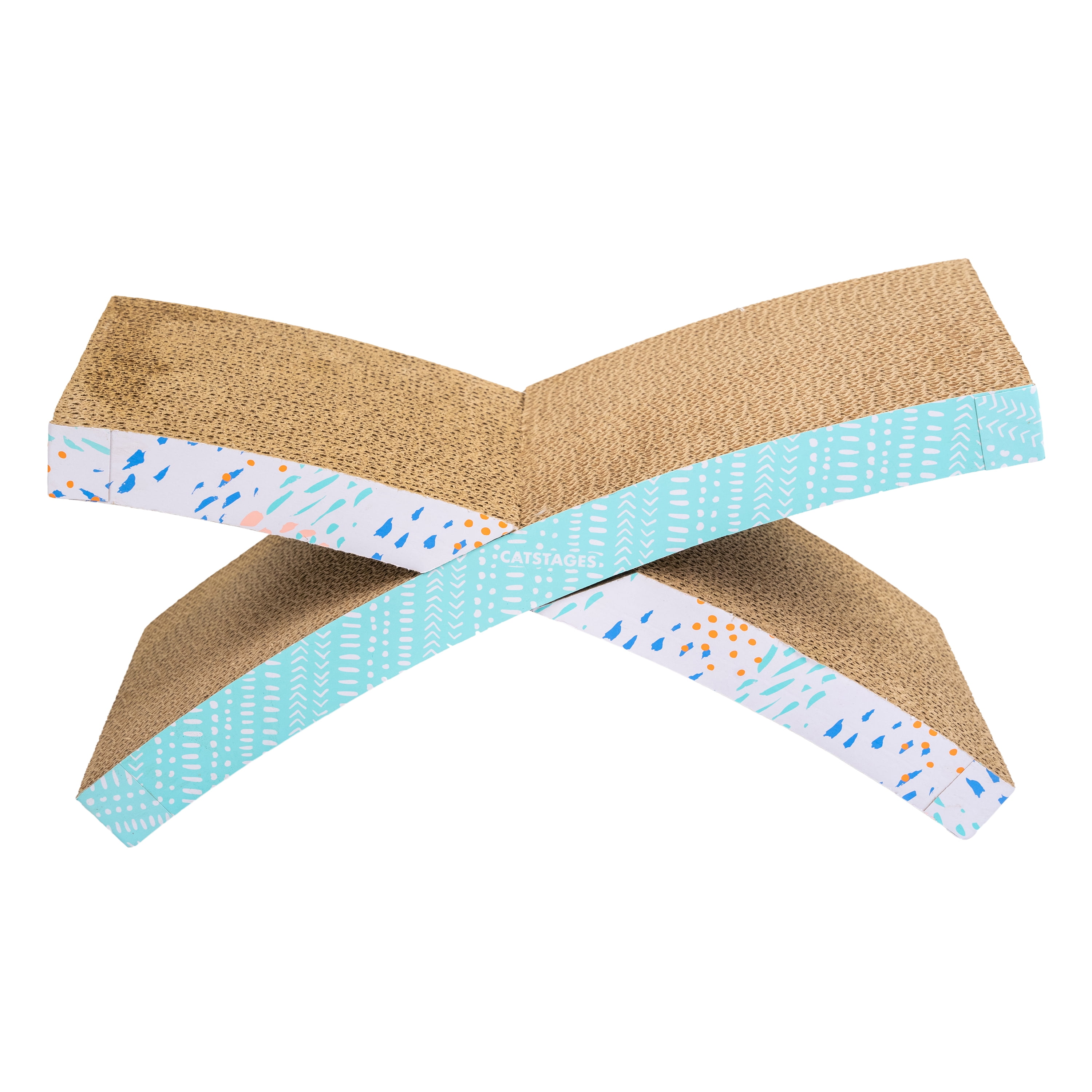 Green Corrugated Cardboard Cat Scratcher Hammock with Catnip