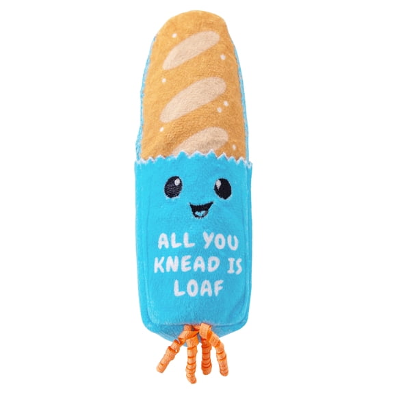 Catstages Dental Mesh Kicker & Catnip Toy with Catnip, Blue Bread Shape