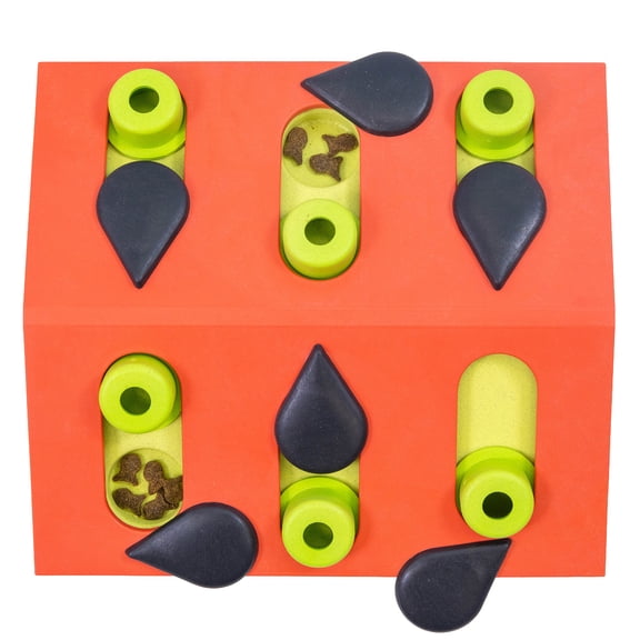 Catstages by Nina Ottosson Melon Madness Puzzle & Play – Interactive Treat Puzzle Feeder for Cats, 12 Hidden Treat Compartments Slow Feeder, Durable & Easy-Clean, Pink