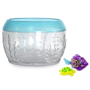 Catstages Meow-smerizing Fish Bowl for Cats with Two Water Cat Toys, Electronic Swimming Fish and Floating Turtle Included, Blue