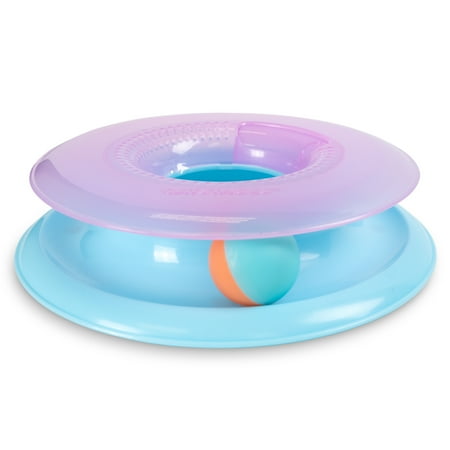 Catstages Race N' Chase Track Interactive Cat Ball Track Toy with Catnip Diffuser, Purple