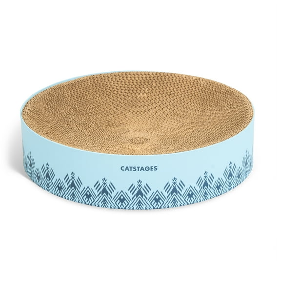 Catstages Scratch & Snuggle Cat Scratcher Bowl Blue