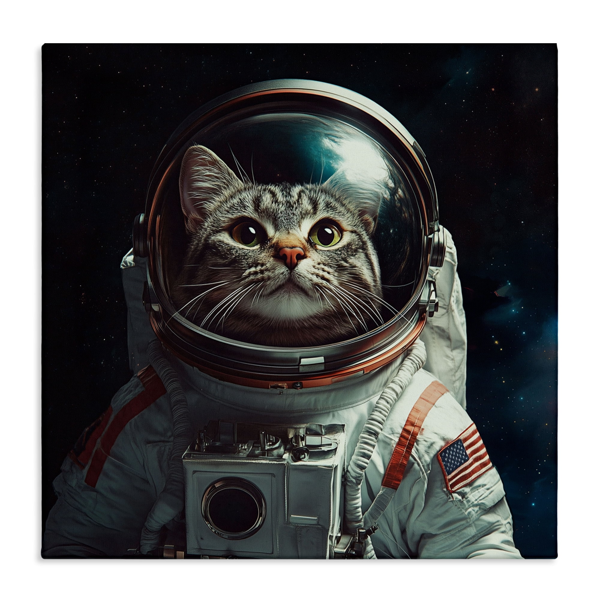 Catstronaut Cat Astronaut Canvas Wall Art, design by Jim Baldwin