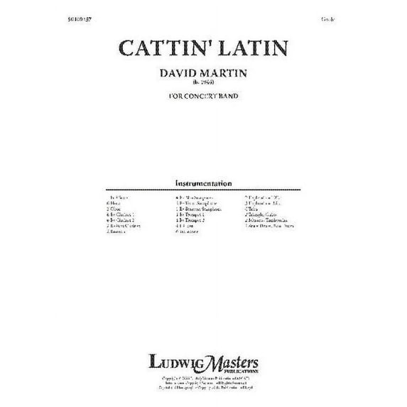 Cattin' Latin : Conductor Score (Paperback)