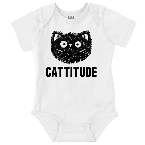 Cattitude Funny Cat Ladies Pet Lovers Bodysuit Jumper Girls Infant Baby Brisco Brands 12M
