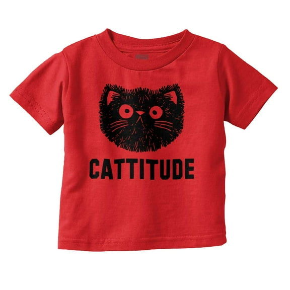 Cattitude Funny Cat Ladies Pet Lovers Youth T Shirt Tee Girls Infant Toddler Brisco Brands 12M