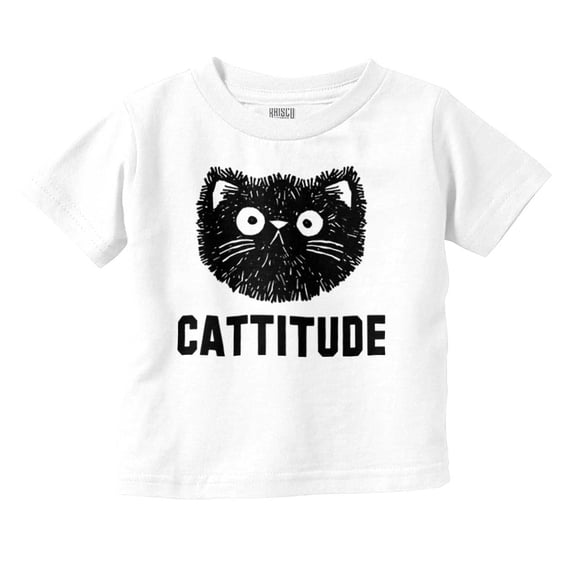 Cattitude Funny Cat Ladies Pet Lovers Youth T Shirt Tee Girls Infant Toddler Brisco Brands 3T