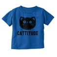 thumbnail image 1 of Cattitude Funny Cat Ladies Pet Lovers Youth T Shirt Tee Girls Infant Toddler Brisco Brands 6M, 1 of 5