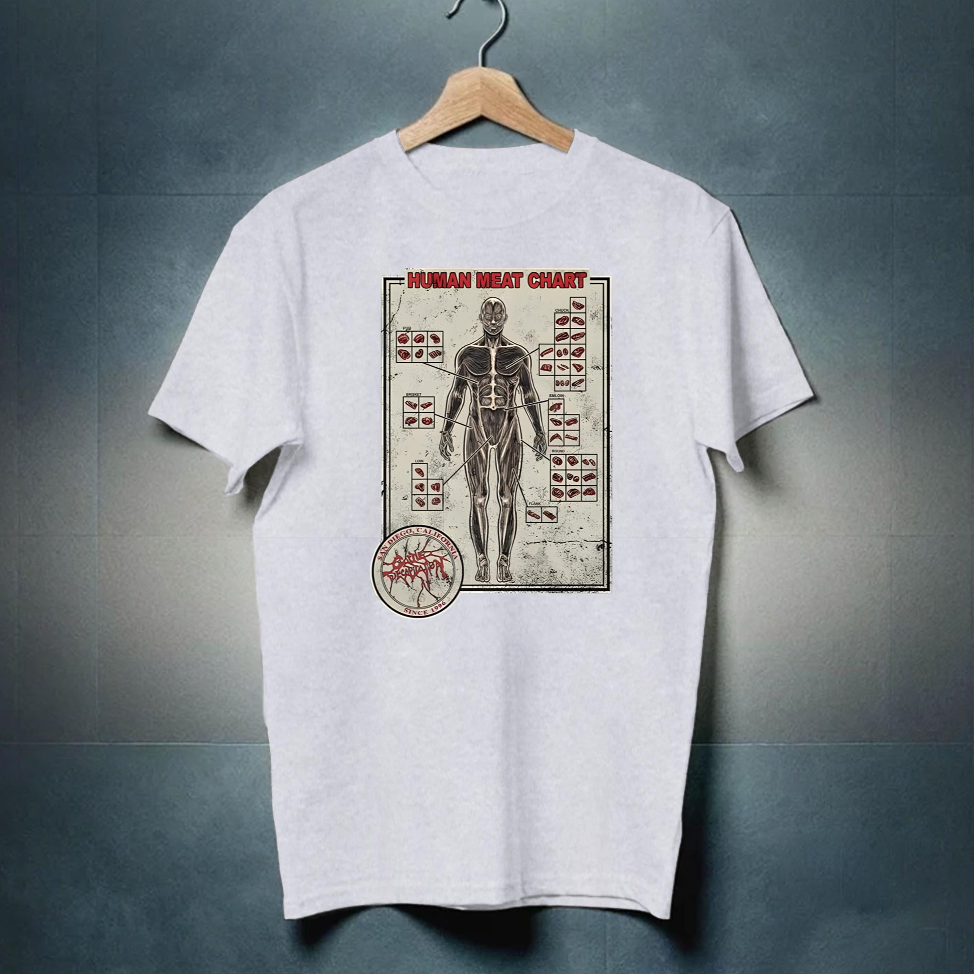 Cattle Decapitation 'Human Meat Chart' Black T shirt NEWTH37956