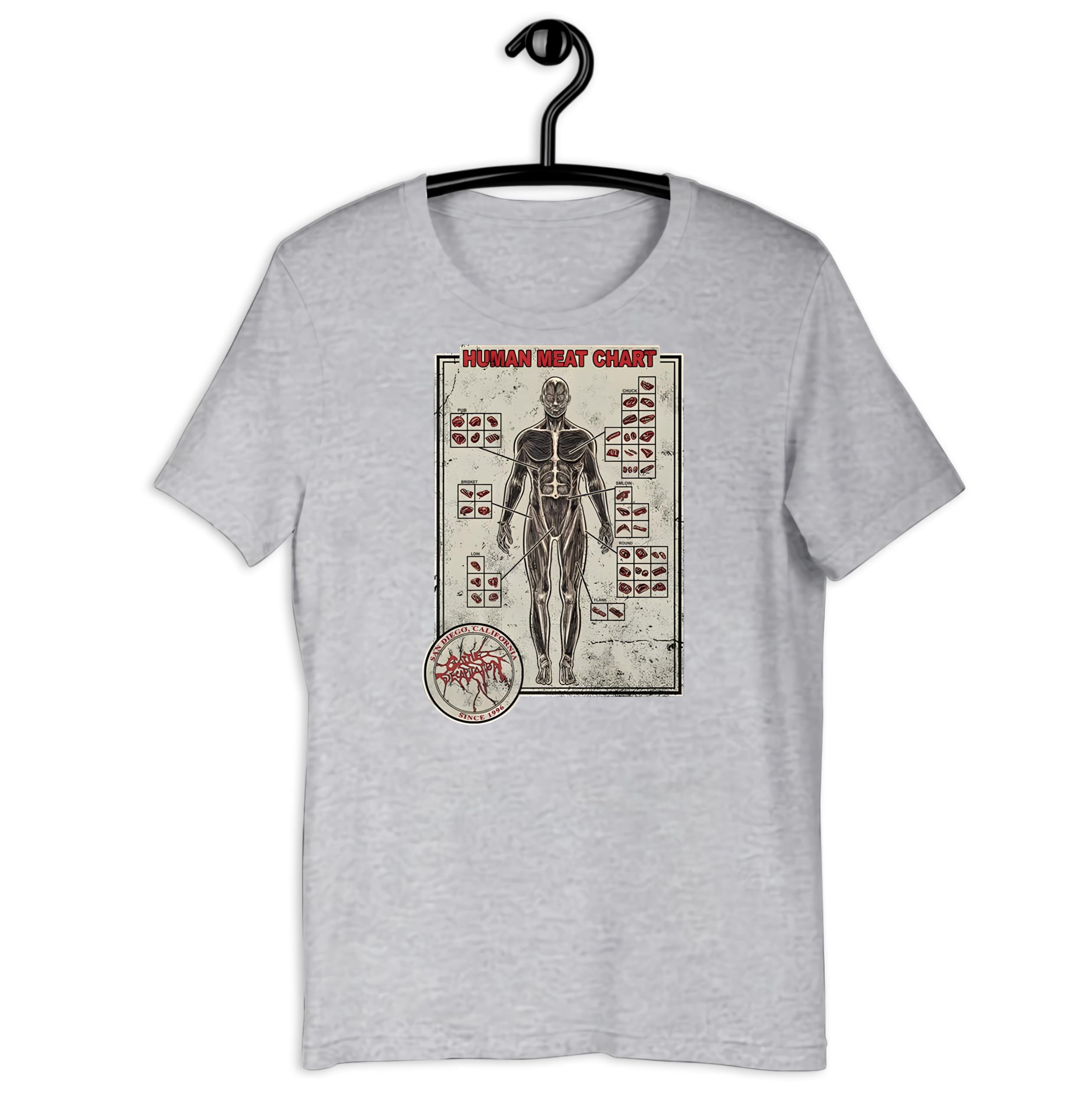 Cattle Decapitation 'Human Meat Chart' Black T shirt NEWTH37956