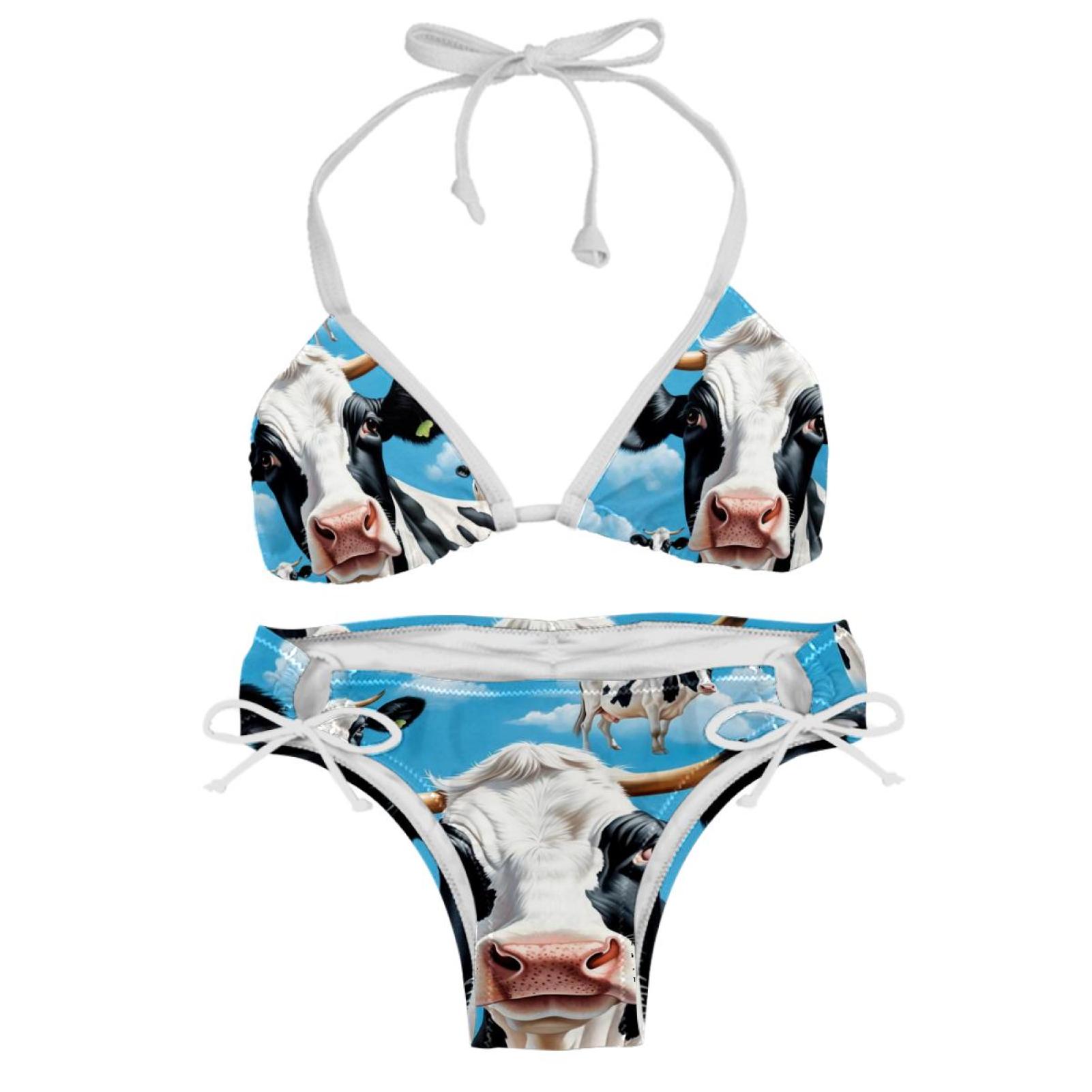 Cattle Detachable Sponge Adjustable Strap Bikini Set Two-Pack Swimsuits ...