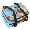 thumbnail image 1 of Cattle Double Layered Insulated Lunch Bag with Two Compartments, Large Capacity, Refrigeration, and Hand Carry - 7.1x11.4x16.1 Inches, 1 of 6