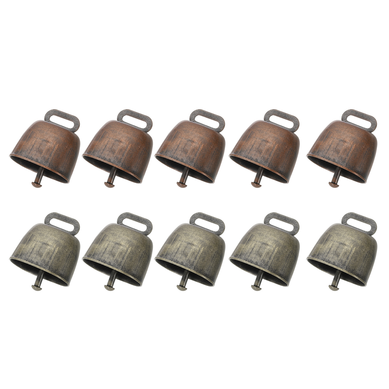 16PCS Cow Horse Sheep Grazing Copper Bells Small Brass Bells Cattle Goat Farm Loud Bell Long