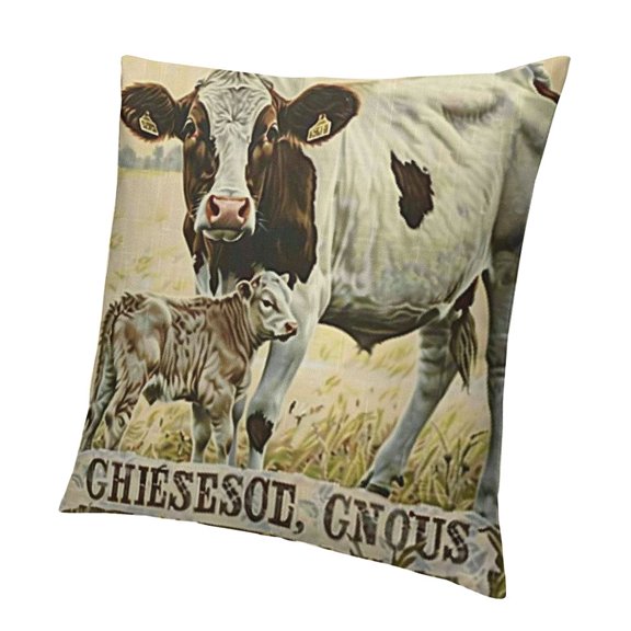 Cattle Feed Theme Farmhouse Decorative Throw Pillow Covers for Sofa Couch Home Decoration