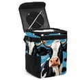 thumbnail image 1 of Cattle Foldable Car Trash Bin with Lid, Leak-proof Mini Trash Can for Car, Hanging Storage Bag Included, 1 of 1