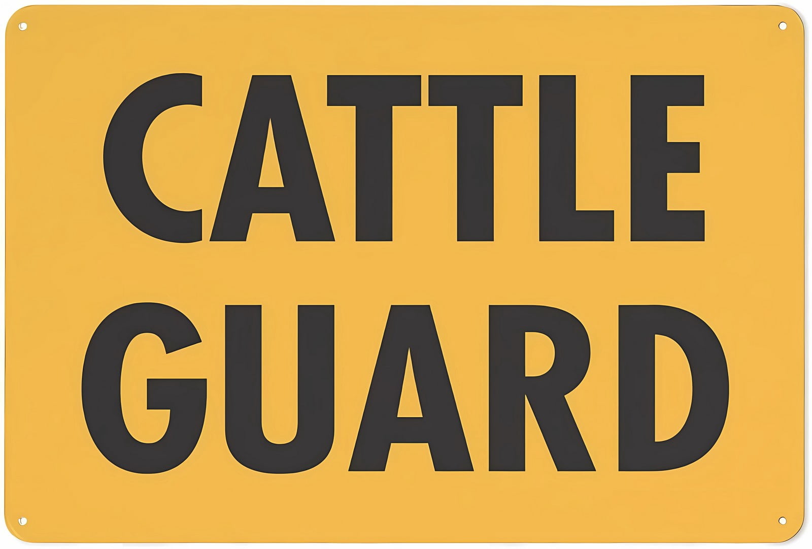 Cattle Guard Sign 12 x 8 Inches - Grade Reflective Rust-Free Aluminum ...