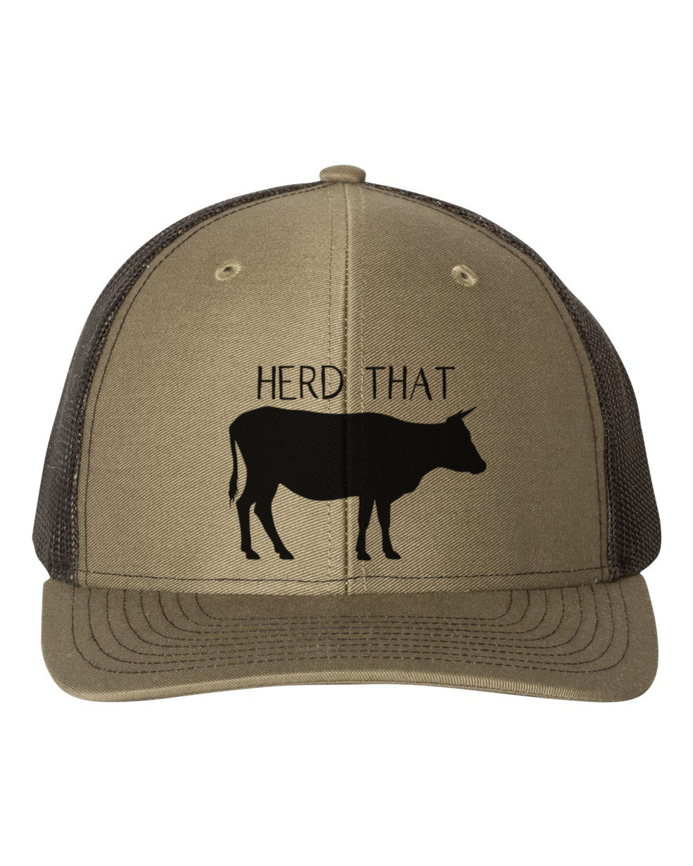 Cattle Hat, Herd That, Dairy Cattle, Beef Hat, Cattle Farmer Hat, Farm Hat, Trucker Hat, Baseball Cap, 10 Color Options!, Cows, Black Text, Loden/Black - image 1 of 1