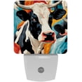 thumbnail image 1 of Cattle LED Square Night Light - Small and Bright Square-shaped LED Night Light for Bedroom, Bathroom, and Hallway - Compact Plug-in Nightlight with Auto on/Off Sensor, 1 of 1