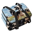 thumbnail image 1 of Cattle Large Capacity Double Layered Insulated Refrigerated Lunch Bag with Two Compartments, Carry Handle - 7.1x11.4x16.1 Inches, 1 of 6
