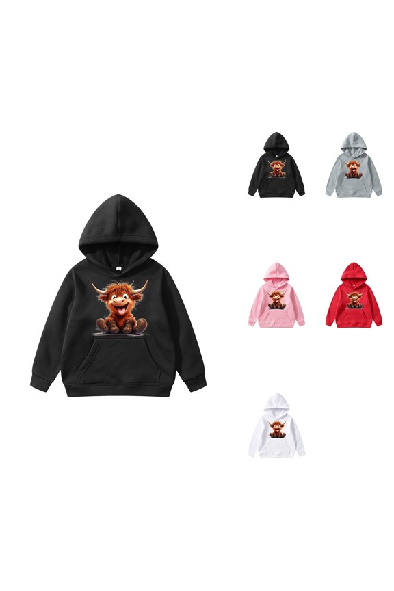 Cattle Long Sleeved Hoodie For Children